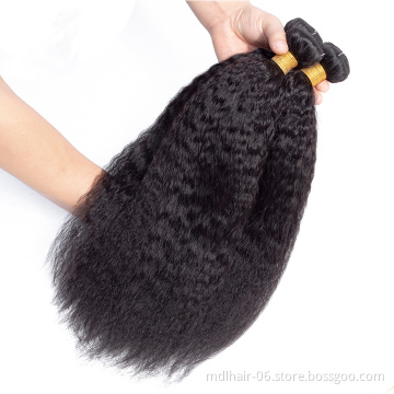 Factory Direct Wholesale Yaki Kinky Straight Hair 100% Cuticle Aligned Indian Virgin Hair Bundles Raw Indian Human Hair
